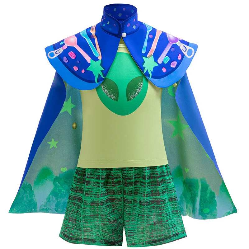 

Kids Elio Cosplay Costume Shirt Cloak Pants Full Set