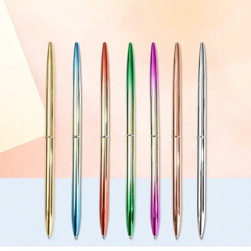 A20PCS New Metal Shell Ballpoint Pen Gift Pen Alloy Aluminum Rod Rotating Novelty Pens For Writing Stationery