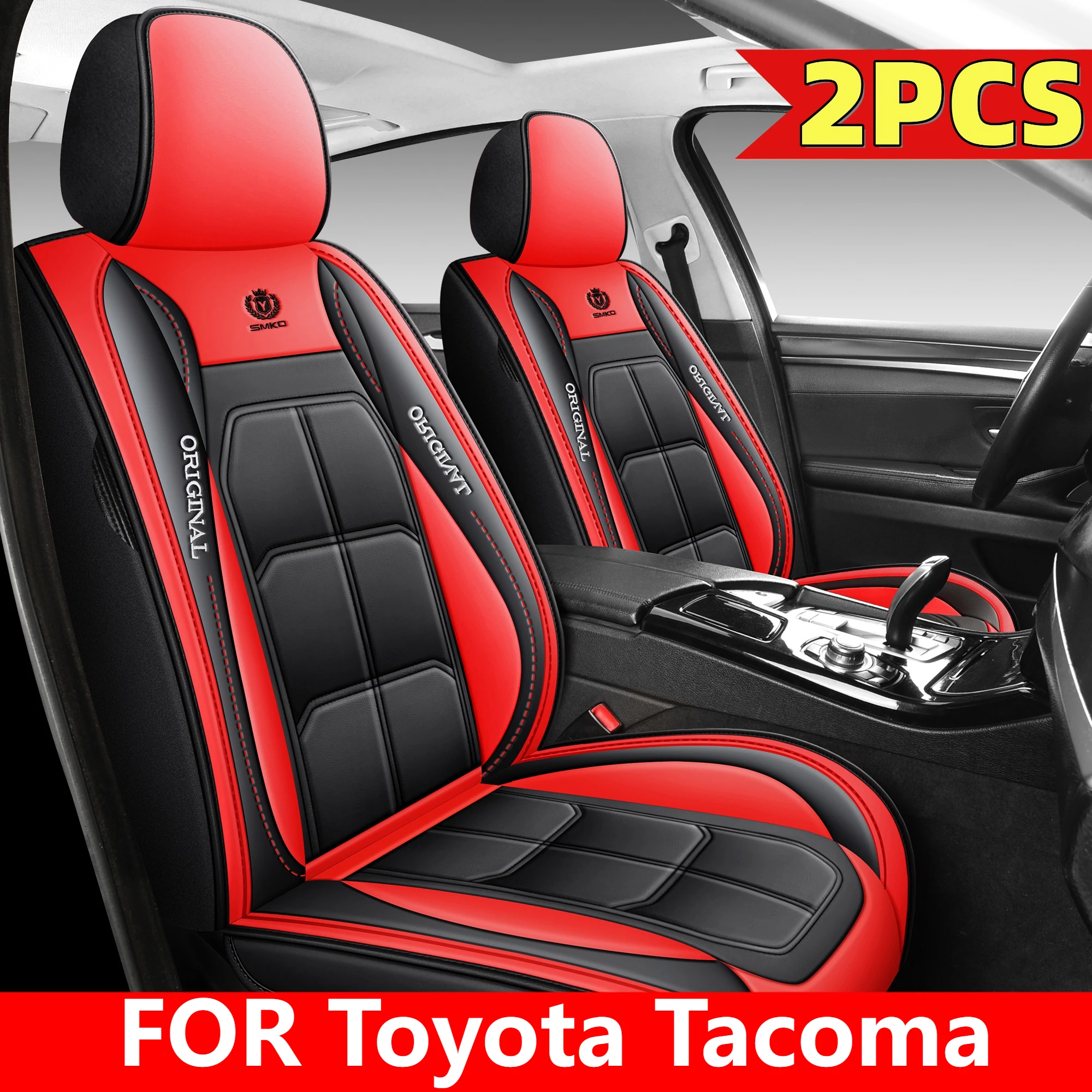 

FOR Toyota Tacoma car seat covers, front 2-seat covers, full package, high-end feel, PU leather, waterproof and wear-resistant