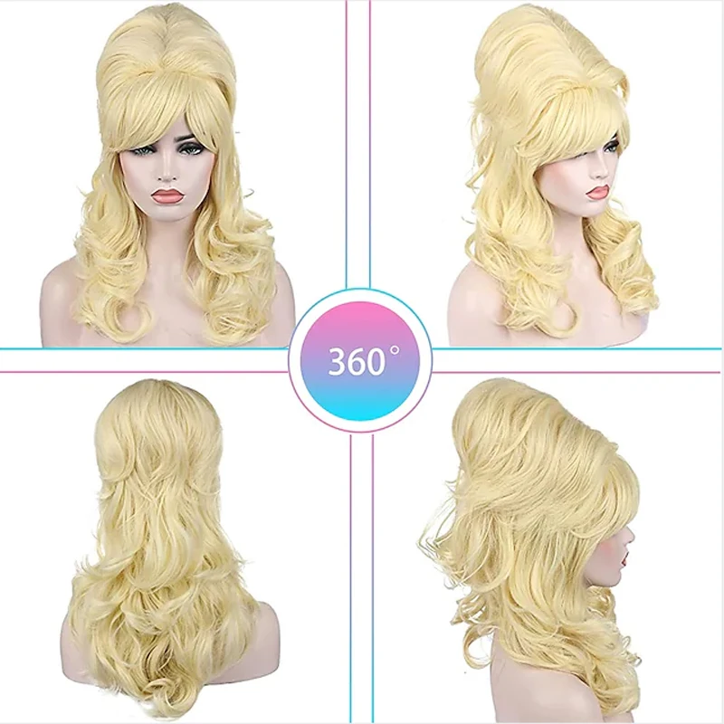 HAIRJOY ​​Synthetische Haar-Bienenstock-Perücke für Damen, lockig, lang, hitzebeständig, Cosplay-Perücken – Detail 17