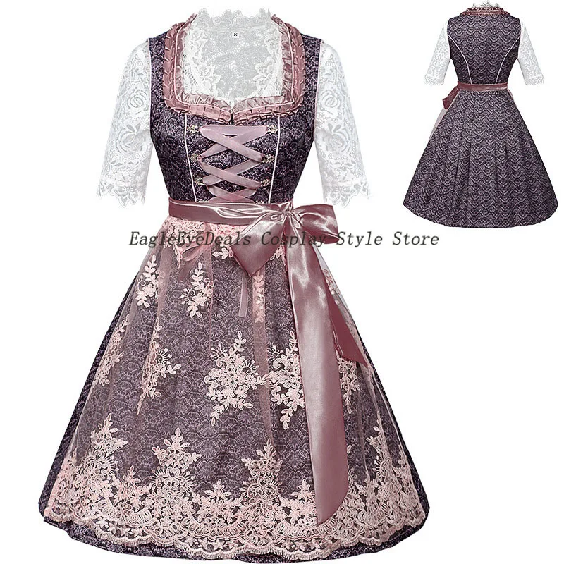 النساء البالغات، مقاس كبير، أزياء مهرجان أكتوبر، أزياء البافارية الألمانية التقليدية، فساتين، أزياء الهالوين، بدلات ضرب