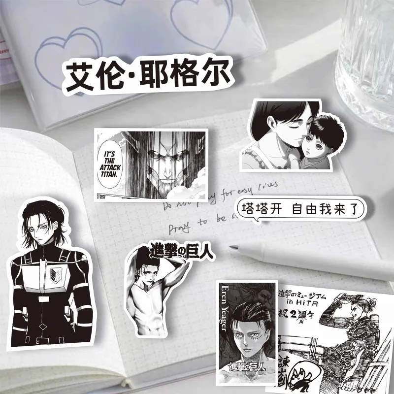 66 piezas de ataque de personalidad de dibujos animados a los Titanes ‌ Pegatinas decorativas creativas para garabatos