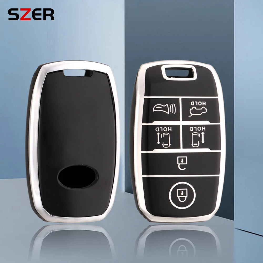 6 Button Remote Control TPU Car Key Cover Holder for KIA Sedona Grand Carnival Sorento Shell Fob Key Case Protection Skin