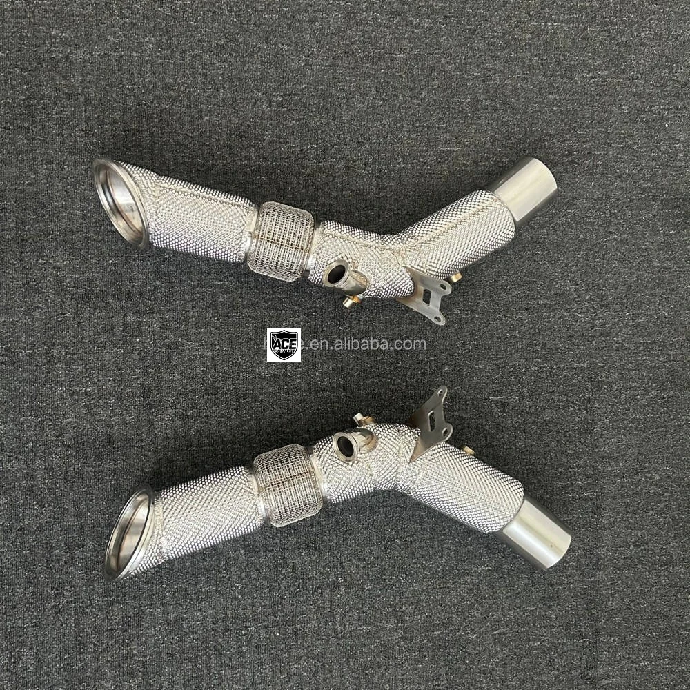ACE Auspuff-Downpipe Upgrade Edelstahl-Leistungsauspuffrohr für Ferrari SF90 3.9T V8 2019-2023 – Detail 8