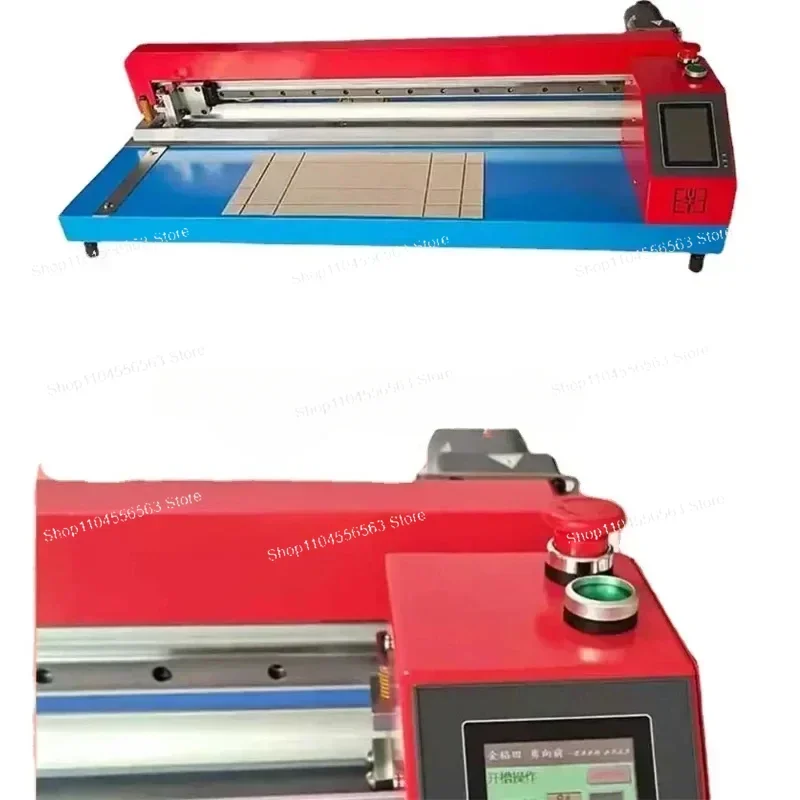 ماكينة تقطيع وتجعيد الألواح الشق الكهربائية مقاس 81 سم، لوح رمادي من الورق المقوى للتدقيق التلقائي على شكل حرف V