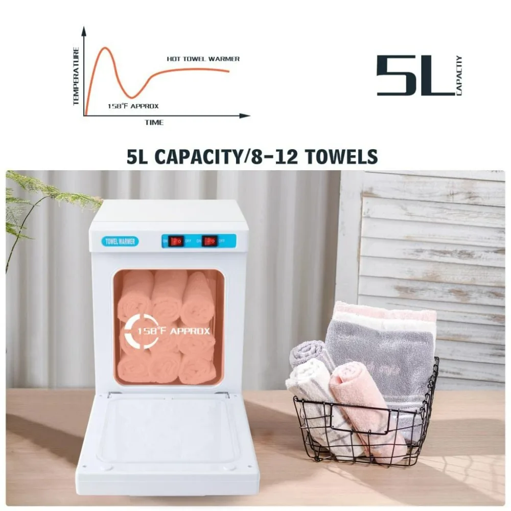 Hot Towel Warmer Cabinet for Salon, Salão, Barbeiro, Esteticista, Spa, Beleza, Tatuagem, Massagem, Equipamentos de Manicure, 5L