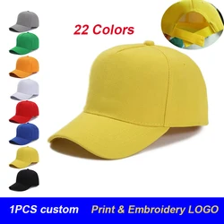 5Planes Custom Logo Men Women Unisex Baseball Cap Diy Embroidery logo Snapback Caps Casquette Hats Fitted Hip Hop Dad Hats