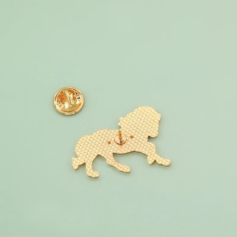2025 Fashion Horse Pin Chinese Style Cartoon Running Black White Horses Animal Enamel Pins Backpack Brooches Gifts