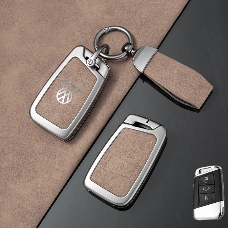 Zinc Alloy Car Smart Remote Key Shell Case Fob Cover For VW Volkseagen Passat B8 Magotan Auto Protector Keychain Accessories