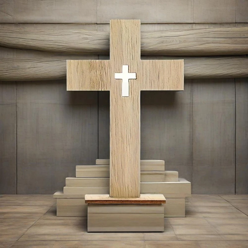 24pcs Wooden Crosses for DIY Crafts, Religious Art Projects, Church Communion, Home Decor Wooden Cross Shapes