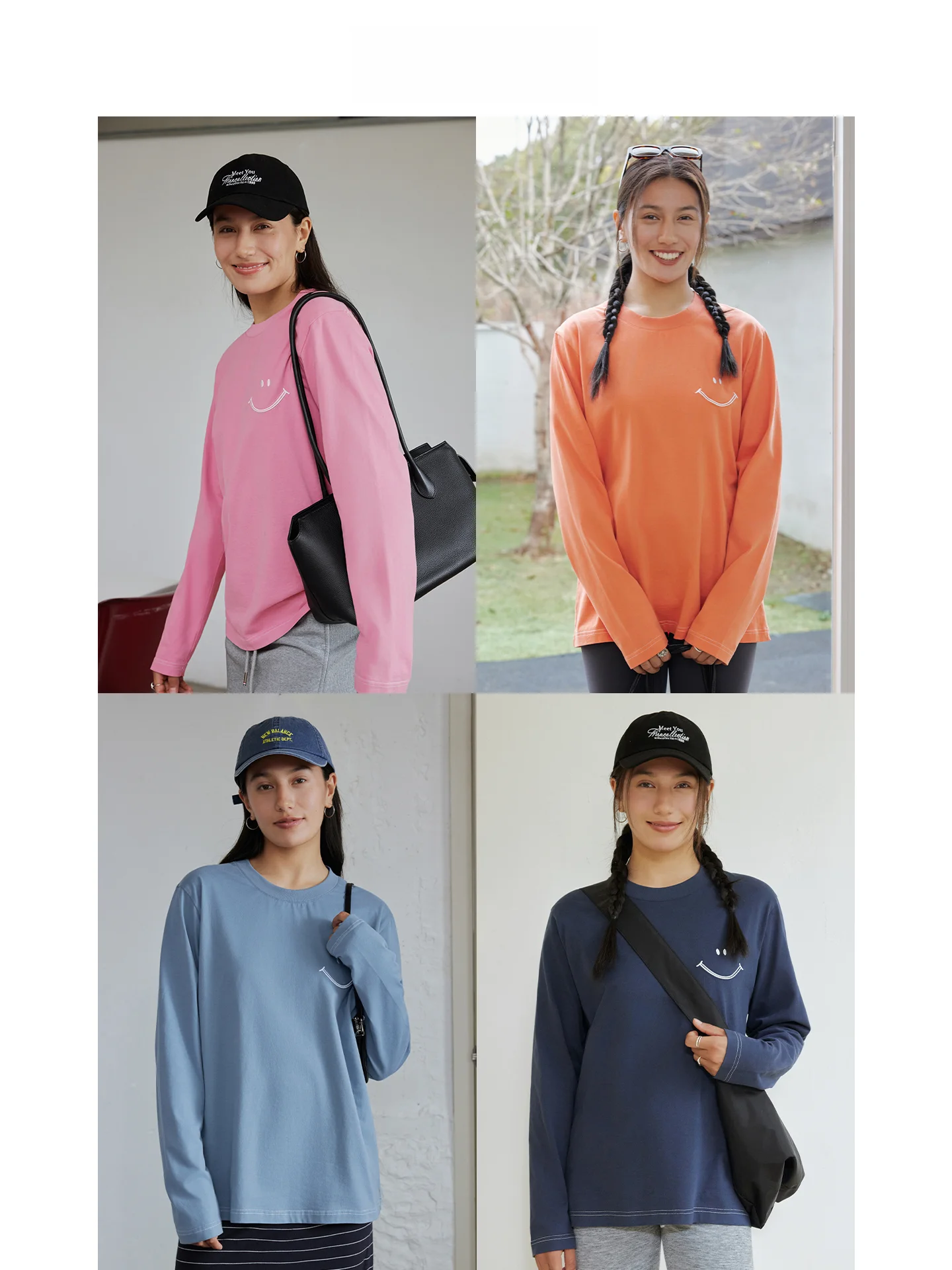 

Повседневная хлопковая футболка Mincollection с длинными рукавами и круглым вырезом, с декоративным забавным принтом, универсальная, удобная, весенняя, женская.