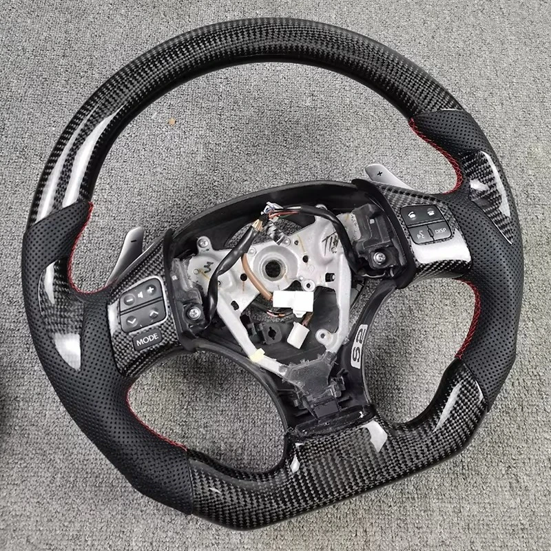 Professional Manufacturer Carbon Fiber Perforated Leather Sports Steering Wheel for Lexus IS250 IS300 Car Steering Wheel