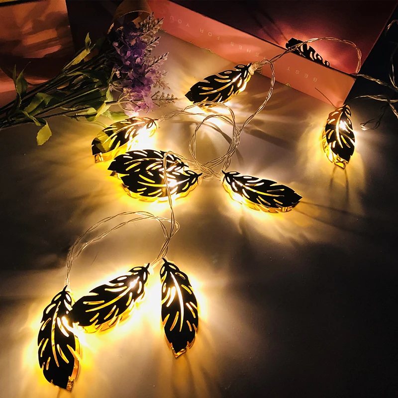 Christmas LED Feather Light Garden Room Home Holiday Party Background Wall Decoration String Lights