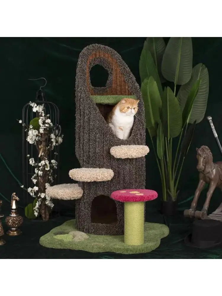 Large Cat Climbing Frame Toy, Sunflower Cat Tree, Villa Castle, Scratch-resistant Cat Tree, Hole House, New