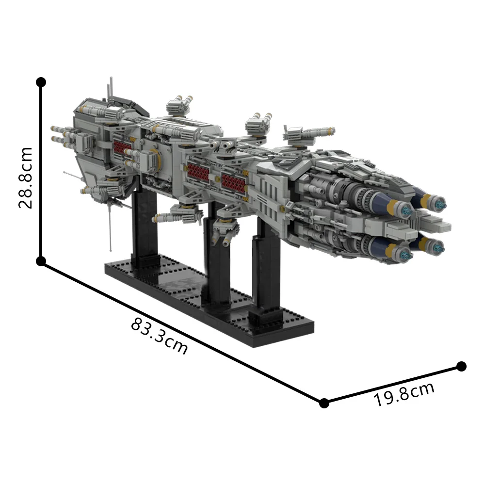 Gobricks MOCNOVA Class Dreadnought from Babylons 5 Building Blocks Model Spacefighter Bricks DIY Zmontowana zabawka dla dzieci Prezent