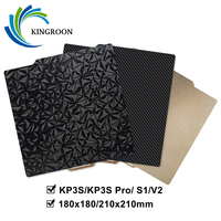 KINGROON KP3S/KP3S Pro S1 Upgrade Heated Bed PEO/PET/PEI Sheet 180x180/210x210mm Double Printing Diamond Carbon Fiber Texture V2