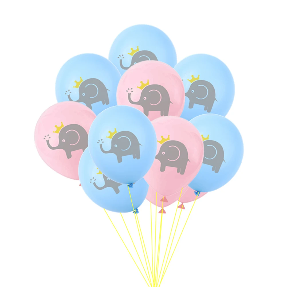 

30 Pcs Baby Birthday Theme Balloons Elephant Balloons 12 Inch Baby Birthday Theme Supplies