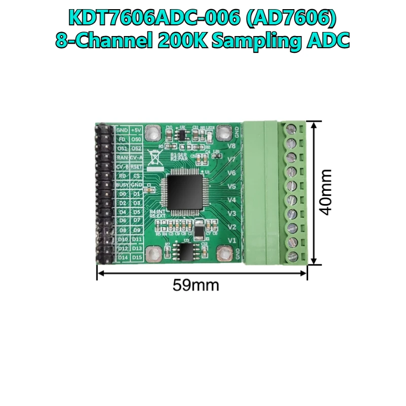 

AD7606 Data Collection Module 16-bit ADC Multi-channel 8-channel Synchronous Sampling Frequency 200K Single Bipolar Input