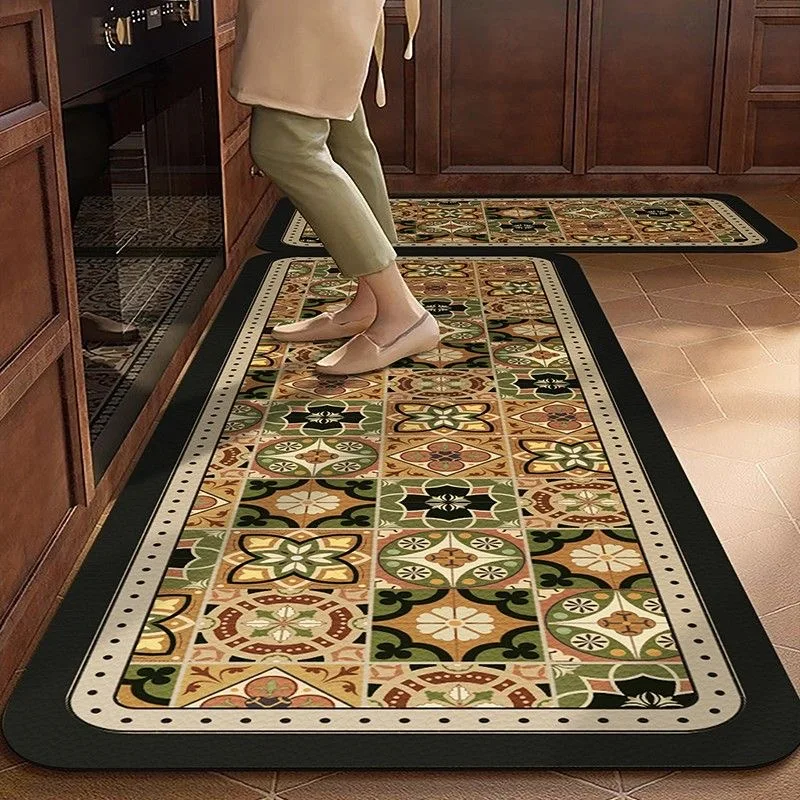 

5mm Thickness Non-slip Kitchen Carpets Living Room Long Area Rug Kitchen Floor Mat Carpets Entrance Door Mat Home Decoration