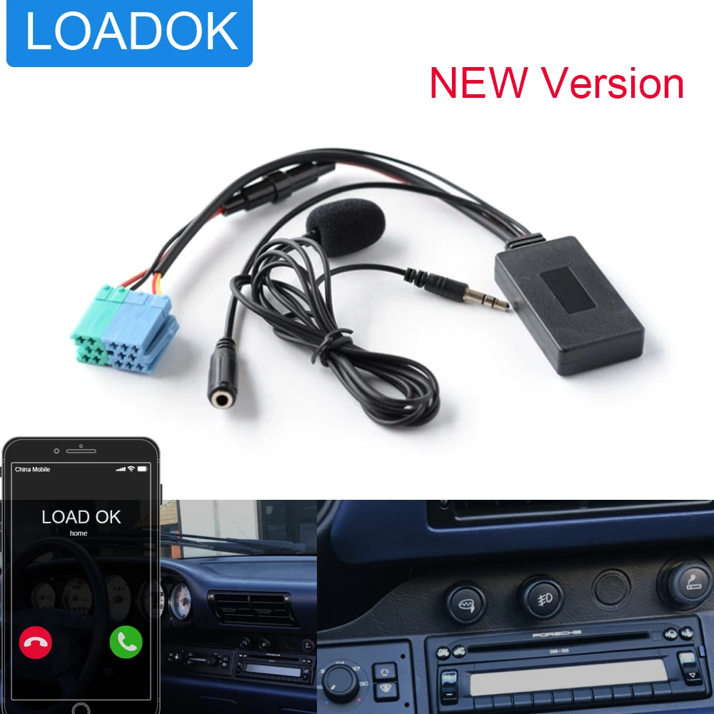 Car Bluetooth Audio AUX Host 8 6 Pin MINI ISO Connector Cable Adapter for Porsche Becker Stereo Radio CD CDR 22 CDR30 31