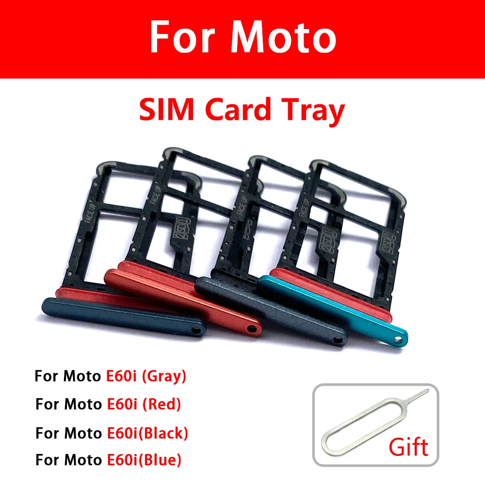 SIM Card Slot Tray Holder Adapter Accessories For Moto E6i E30 E32 Edge 20 Pro SIM Card Tray Replacement With Tools Pins