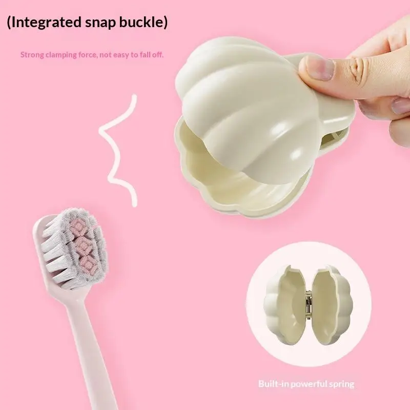 New Travel Portable Toothbrush Head Cover Waterproof Dustproof Toothbrush Protective Cap Plastic Clip For Household Bathroom
