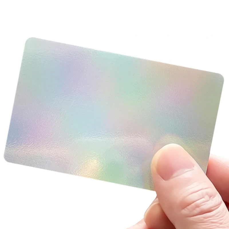 Tarjeta NFC de negocios impresa con láser, patrones llamativos, tarjeta social, medios, tarjeta NFC holográfica láser