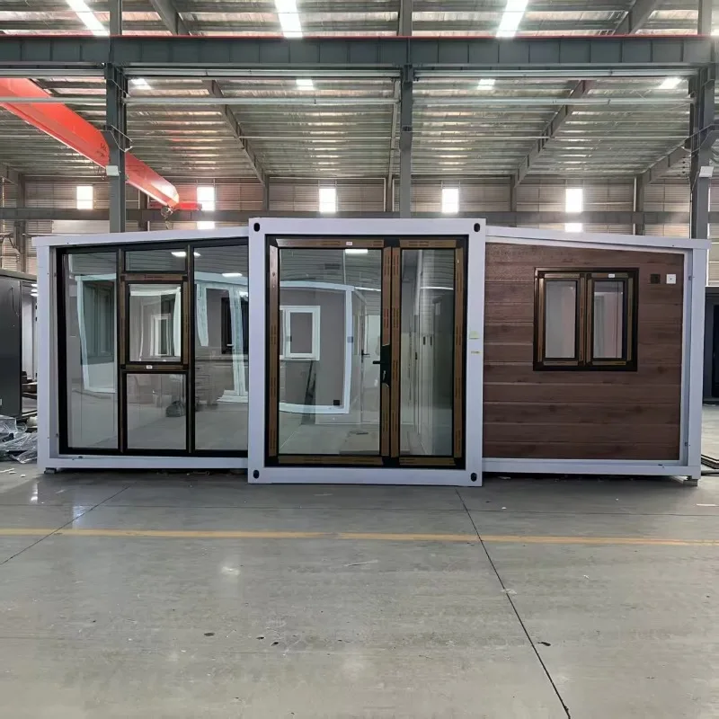 Double Expansion Container House with Sandwich Panel Mobile House 40ft 3 Bedrooms Corrosion Proof Galvanized Frame