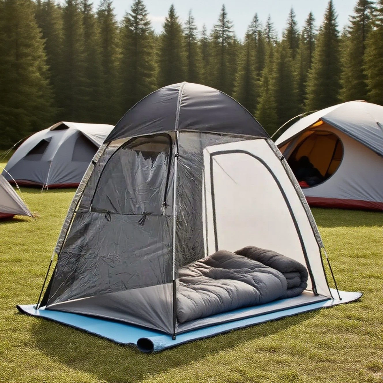 Transparent PVC Bubble Sports Tent - All-Weather Clear Shelter with Canopy for Outdoor Events & Game Watching