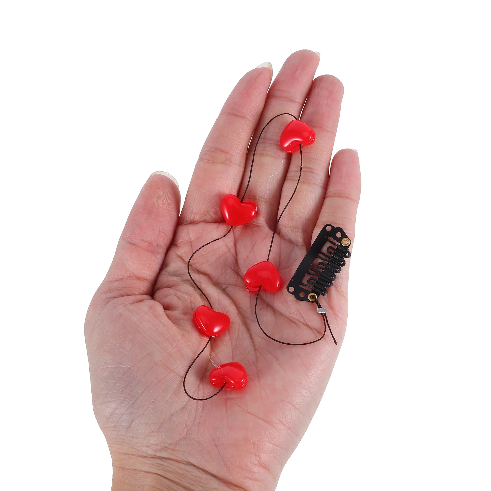 

4pcs Beaded Hair Clips Long Hairpin For Women Girls Fashion Ponytail Decor String Hair Clip Invisible Headdress For Students