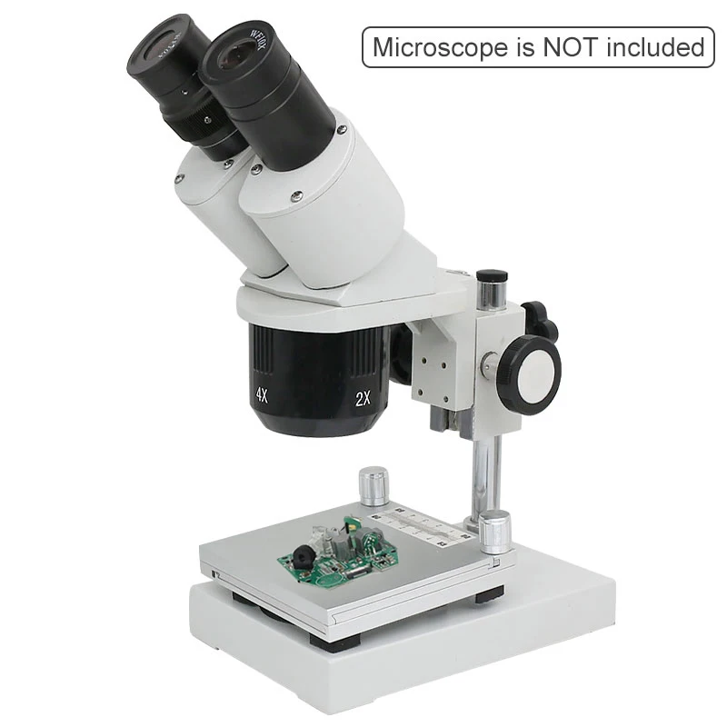 Microscope Precision Stage Aluminum Alloy Two-way Route Mechanical Table Working Stand 40mm X-Y Movement Distance with Scale