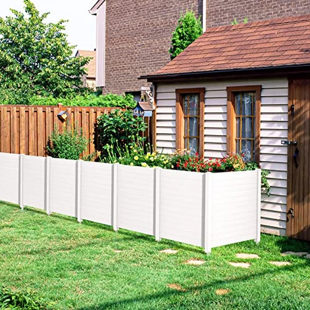 48''H x 48''W Air Conditioner Fence Privacy Screen 4 Panels White