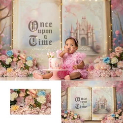 Dream Garden Castle Backgrounds Cake Smash Kids Adult Photography Props Child Baby Decors Garden Floral Photo Backdrops