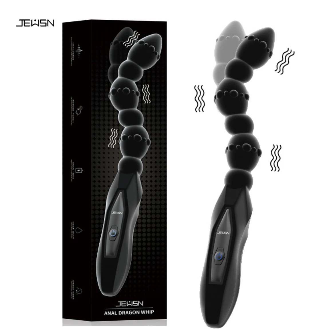 10 Speed flexible Anal Beads Vibrator for Men Prostate Masturbator Massage Couples Sex Toys Butt Plug Stimulator USB Charge