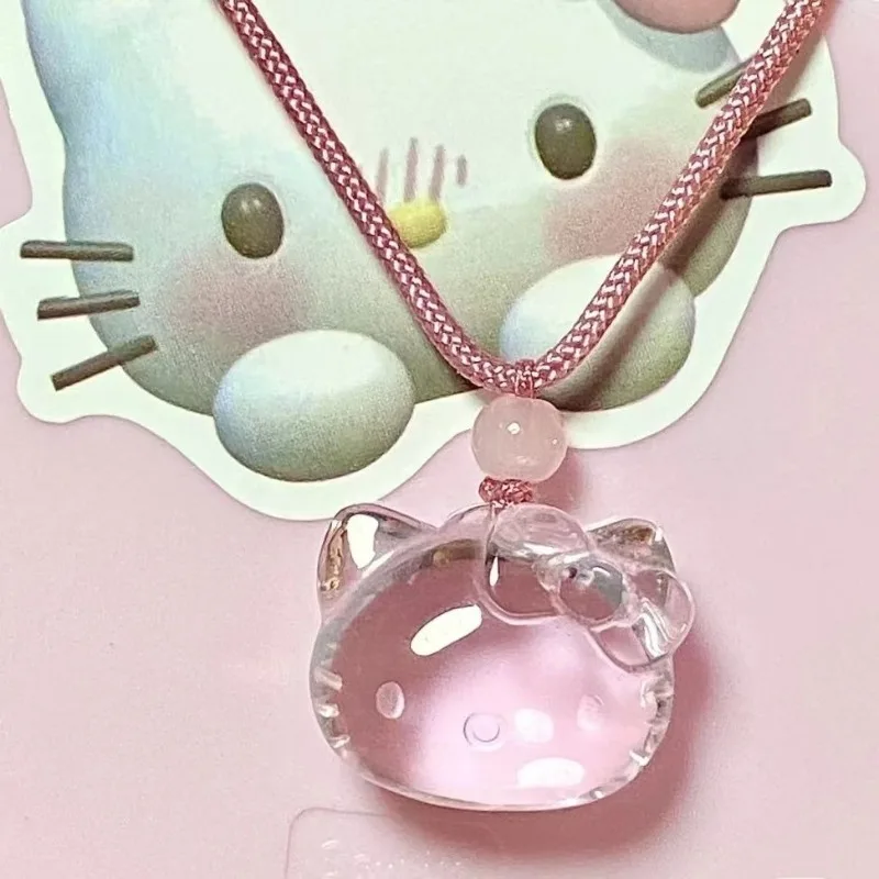 

Hello Kitty Sanrio Necklace QFigural Temperament Minimalist Anime Cartoon Character Toy Children's Girl Halloween Birthday Gifts