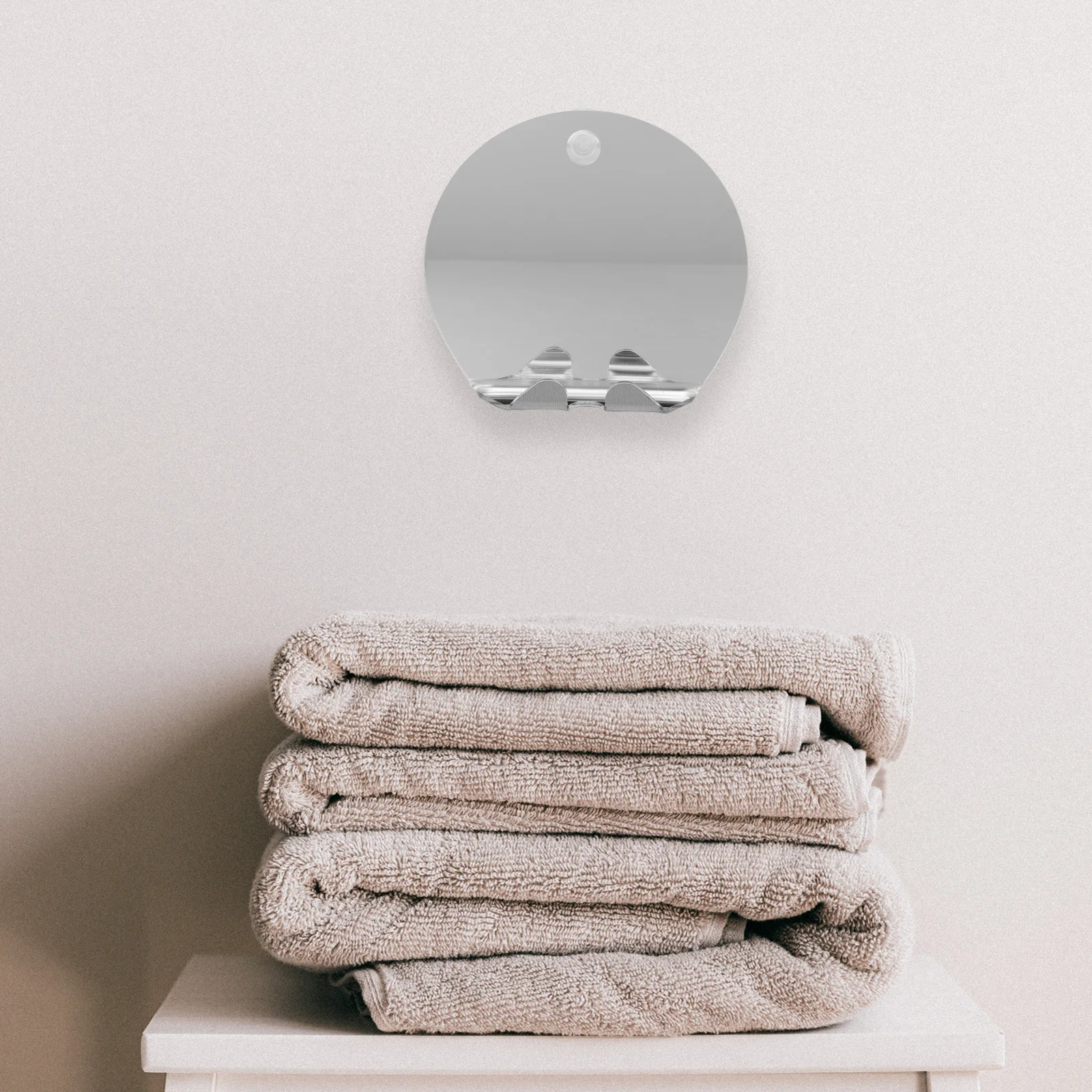 1세트 안티포그 거울 프리미엄 소재 내구성이 뛰어난 오래 지속되는 욕실 메이크업 깨지지 않는 실용적인 안티포그 거울