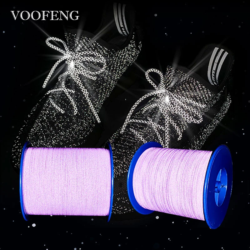 

VOOFENG 4000 Meters Reflective Thread Flat Silk Thread Knitting for Clothes Bag Garment Webbing Reflector Ultramarine RS-11RT