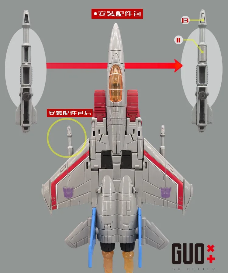 GO BETTER Filler Parts Transformation SS86 Starscream Action Figures Upgrade Kit Accessories view 5