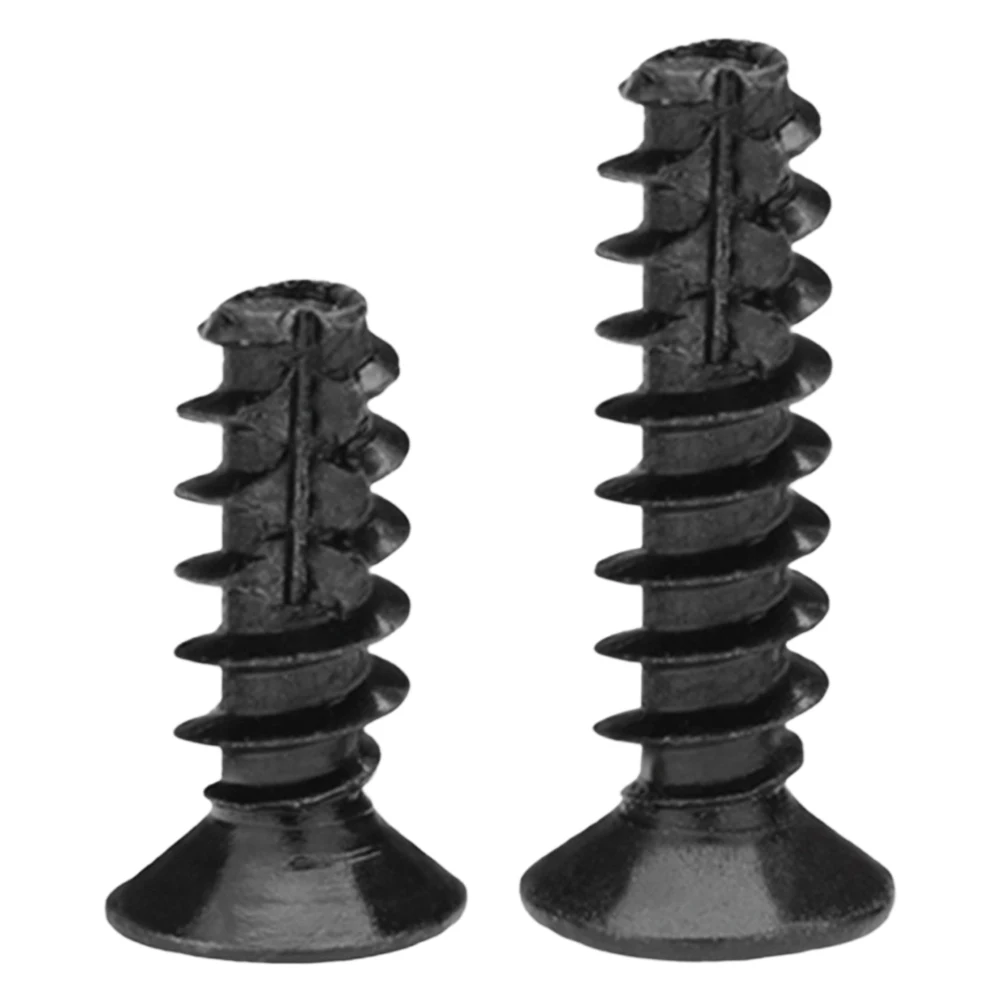 Cross Flat CSK Head Tail-Cut Self-Tapping Screw Black Plated M2 M2.3 M2.6 M3 M3.5 M4 KT Phillips Recessed Cutting Tail Screw