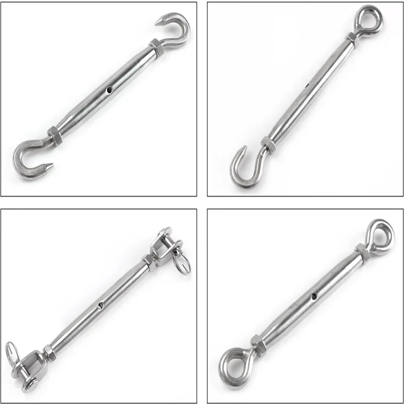 1 BUAH Kunci dan Mata Jenis OC/OO/CC Engsel Penegang 304 Baja Tahan Karat Peralatan Rigging dan Sailing Tahan Beban Berat Penegang Kabel Baja