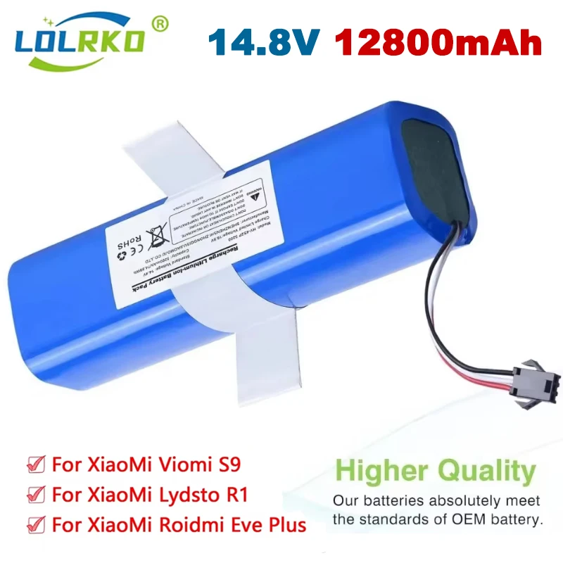 2024 NEW For XiaoMi Lydsto R1 S9 Rechargeable Li-ion Battery Robot Vacuum Cleaner R1 Battery Pack with Capacity 5200mAh Part