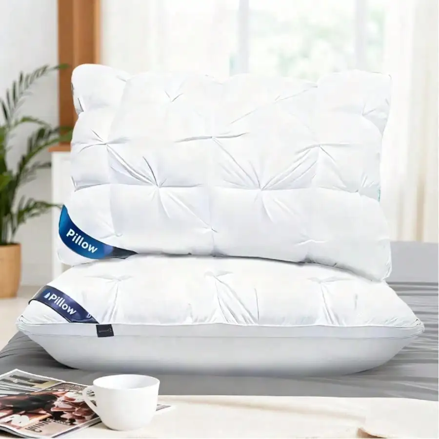 2PCS Premium Bed Pillows, King Size Set, Twisted Bread Shape Pillow Set, Suitable For Side Sleepers, Back Sleepers, And Stomach Sleepers -