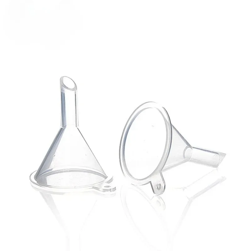 10Pcs Mini Transparent PP Transfer Separate Funnel Glue Ink Perfume Liquid Filling Funnel Children Simulation Lab Toy Funnel
