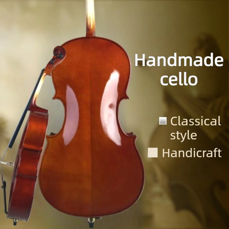 Violonchelo Clásico para Principiantes Adultos, Tamaño 4/4, 3/4, 1/2, 1/4, 1/8, Instrumento de Cuerda, Violonchelo Profesional para Principiantes