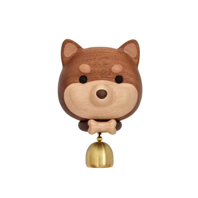

Shiba Inu Doorbell Puppy Real Wood Entry Dopamine Wind Chime Shop Open Reminder Bell