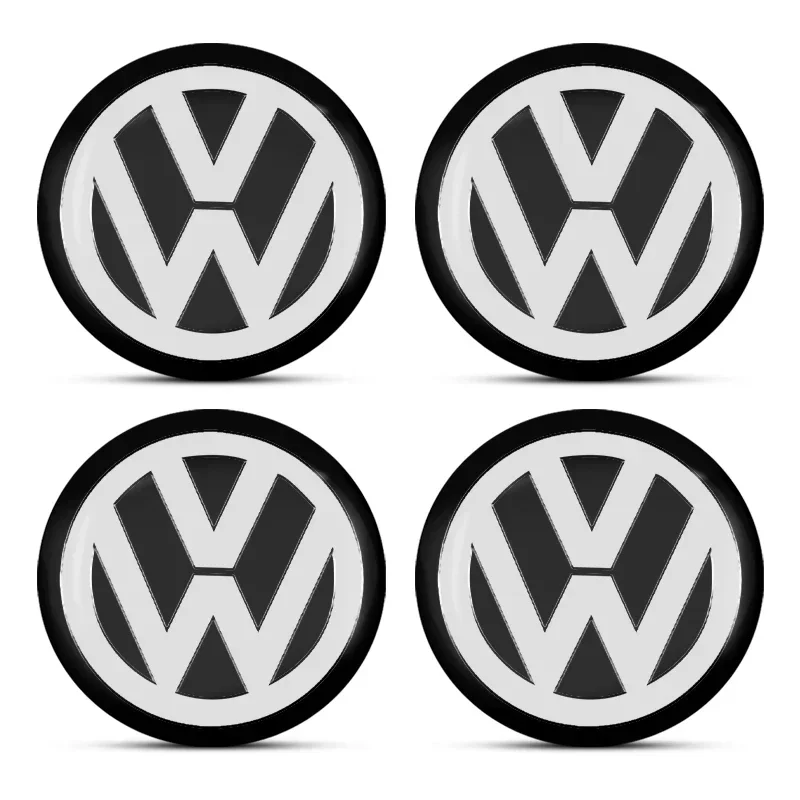 56mm Car Wheel Center Cap Hub Covers Badge Sticker Accessories For Volkswagen Touran Golf-4 5 6 7 Passat Polo MK4 Bora Altea