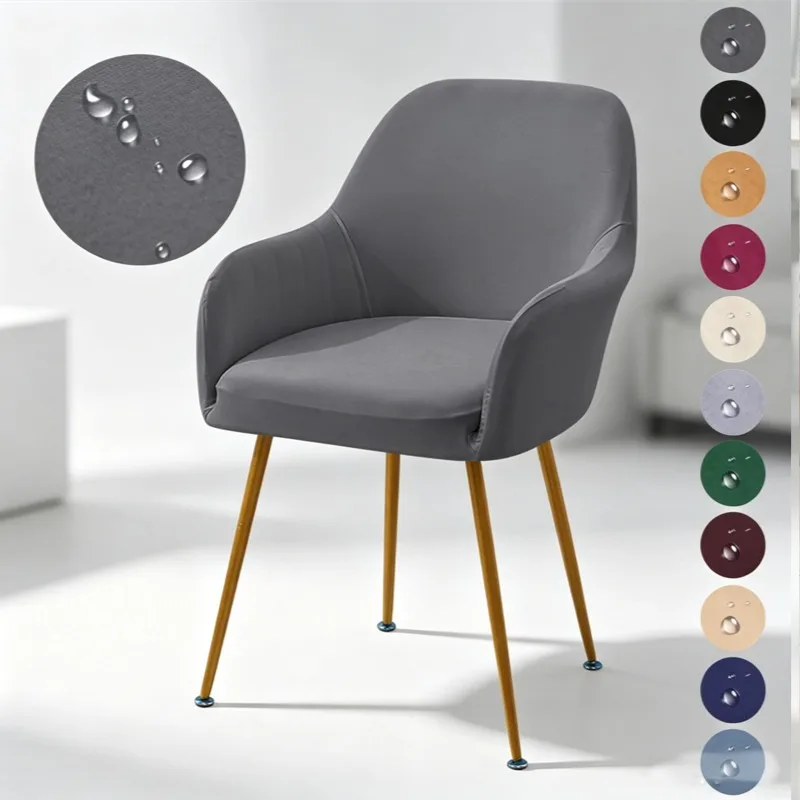 1PC Water Repellent Elastic Chair Cover Stretch High Armchair Covers Office Chairs Slipcover Seat Cover for Hotel Dining Room