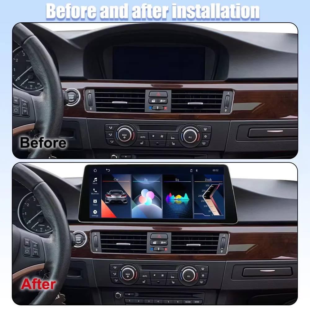 Écran tactile Linux multimédia 12,8 pouces 2400*900P pour BMW Série 5 E60 E61 CCC CIC 2005-2012, CarPlay sans fil, Android Auto, GPS, navigation, Mirror Link, Bluetooth, autoradio