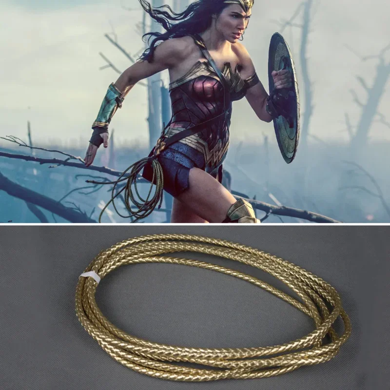 New 2025 Halloween Super Woman Costume Headdress Princess Diana Cosplay Armband Gauntlet Tiara Wrist Lasso of Truth Accesso X159