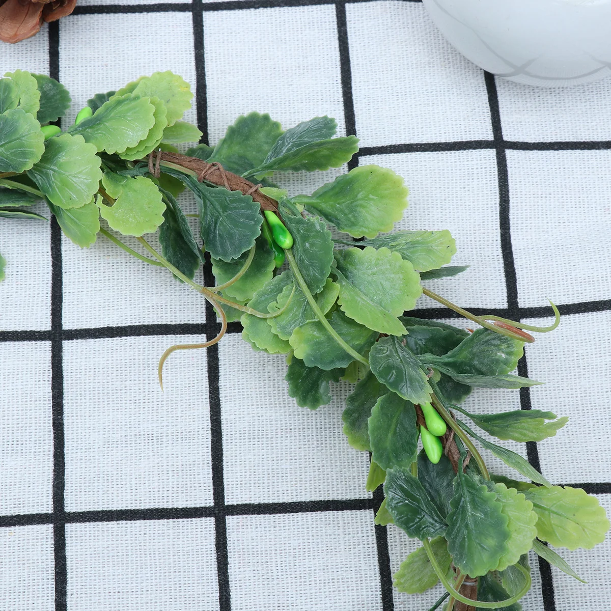 

Christmas Branch Flower Garland Green Leaf Headband Artificial Hair Ornament For Women Bride Wedding Festival Photography